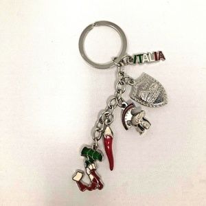 Italy Keychain Handbag Purse Charm Key Holder Red